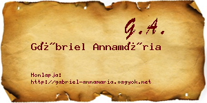 Gábriel Annamária névjegykártya